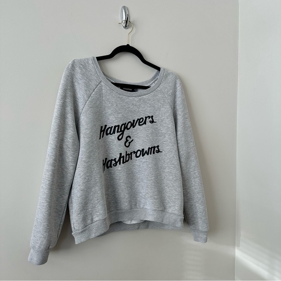 Minkpink-“Hangovers & Hashbrowns” Fleece Lined Pullover (Size: Medium) - Picture 4 of 6